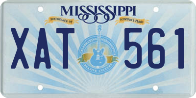 MS license plate XAT561