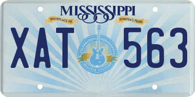 MS license plate XAT563