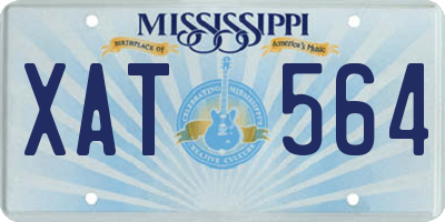MS license plate XAT564