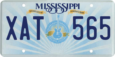 MS license plate XAT565