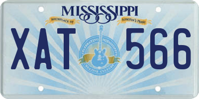MS license plate XAT566