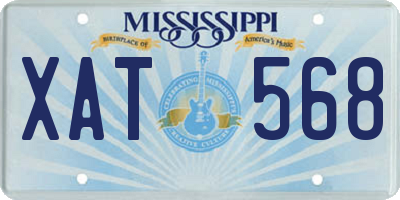 MS license plate XAT568
