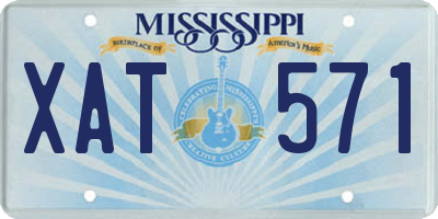 MS license plate XAT571