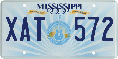 MS license plate XAT572