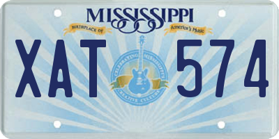 MS license plate XAT574