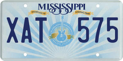 MS license plate XAT575
