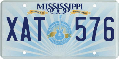 MS license plate XAT576