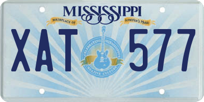 MS license plate XAT577