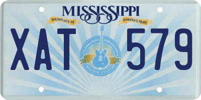 MS license plate XAT579
