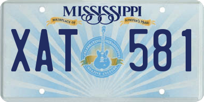 MS license plate XAT581