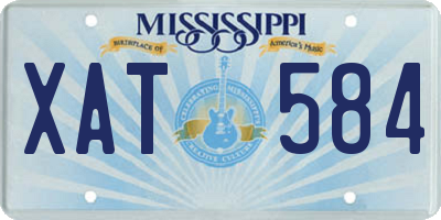 MS license plate XAT584