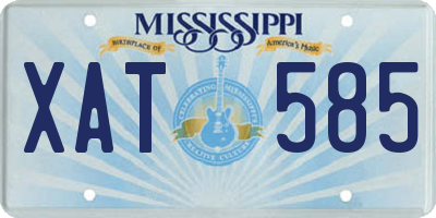 MS license plate XAT585