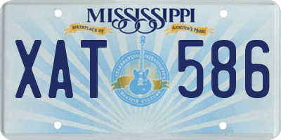 MS license plate XAT586