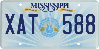 MS license plate XAT588