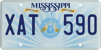 MS license plate XAT590