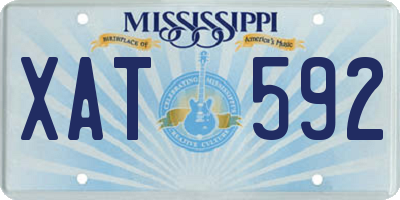 MS license plate XAT592