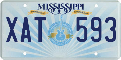 MS license plate XAT593