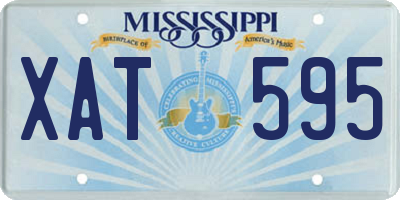 MS license plate XAT595