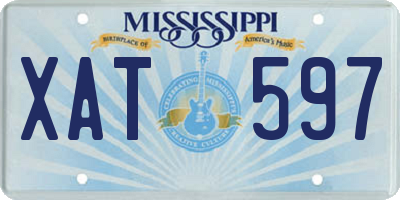 MS license plate XAT597