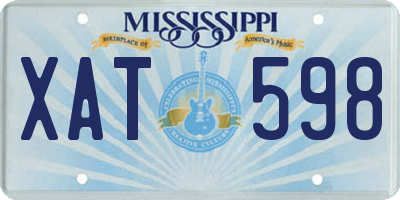MS license plate XAT598