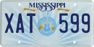 MS license plate XAT599