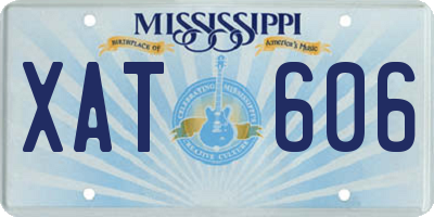 MS license plate XAT606