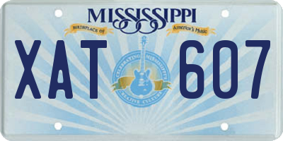 MS license plate XAT607