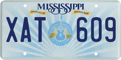 MS license plate XAT609
