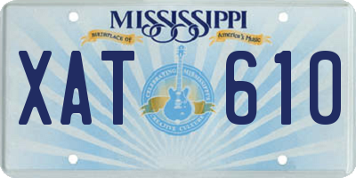 MS license plate XAT610