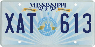 MS license plate XAT613