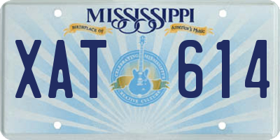 MS license plate XAT614