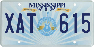 MS license plate XAT615