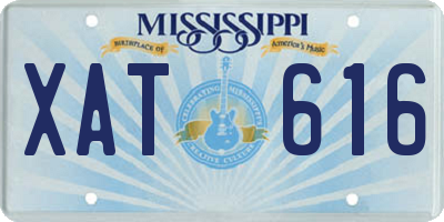 MS license plate XAT616