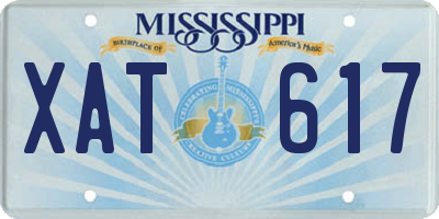 MS license plate XAT617