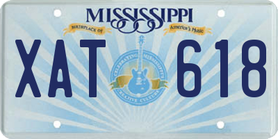 MS license plate XAT618