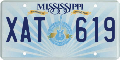 MS license plate XAT619