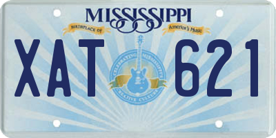 MS license plate XAT621