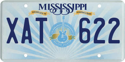MS license plate XAT622