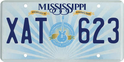MS license plate XAT623