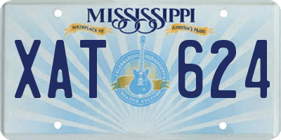 MS license plate XAT624