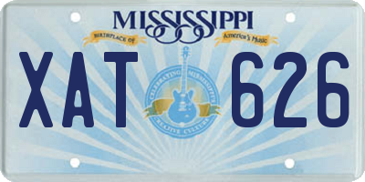 MS license plate XAT626