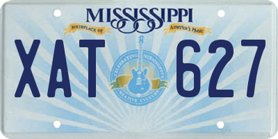 MS license plate XAT627