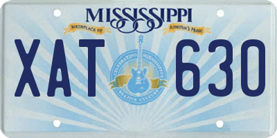 MS license plate XAT630