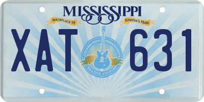 MS license plate XAT631