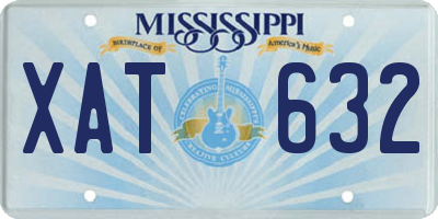 MS license plate XAT632