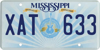 MS license plate XAT633