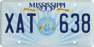 MS license plate XAT638