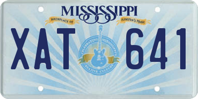 MS license plate XAT641