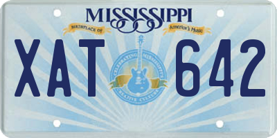MS license plate XAT642