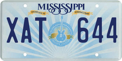 MS license plate XAT644